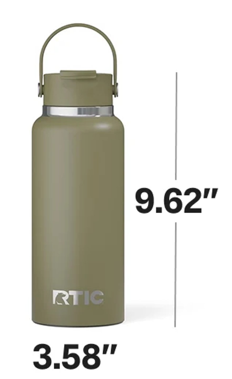 RTIC 32oz Outback Bottle dimensions
