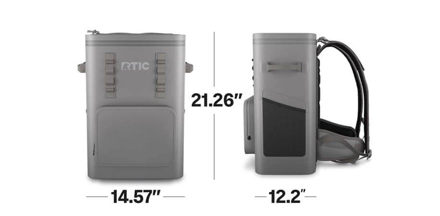 RTIC 48 Can Ultra-Tough Backpack Cooler dimensions