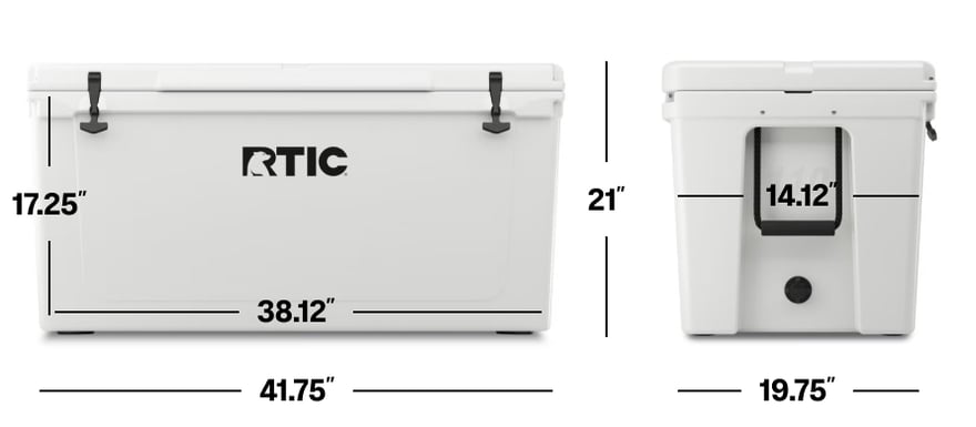 145 QT Ultra-Tough Cooler Dimensions