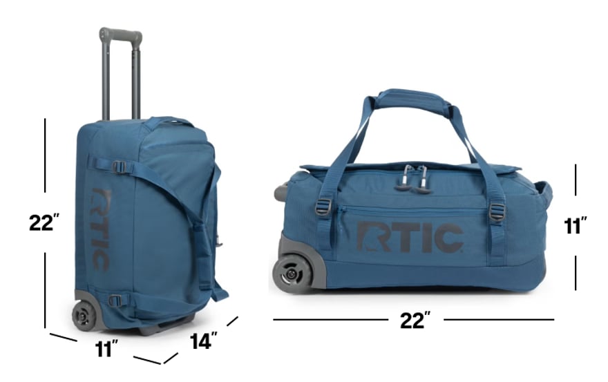 Medium Road Trip Rolling Duffle Bag Dimensions