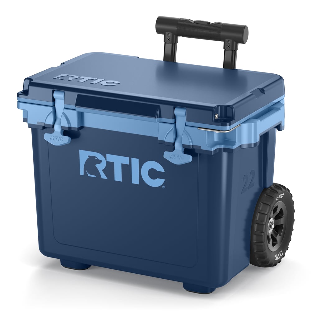 22 QT Ultra-Light Wheeled Cooler, Navy & Denim