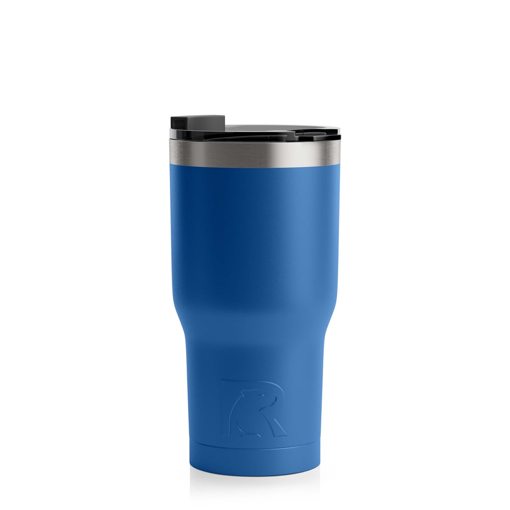 RTIC 20oz Tumbler, Lake Blue, Matte, Stainless Steel & Vacuum Insulated, Flip-Top Lid