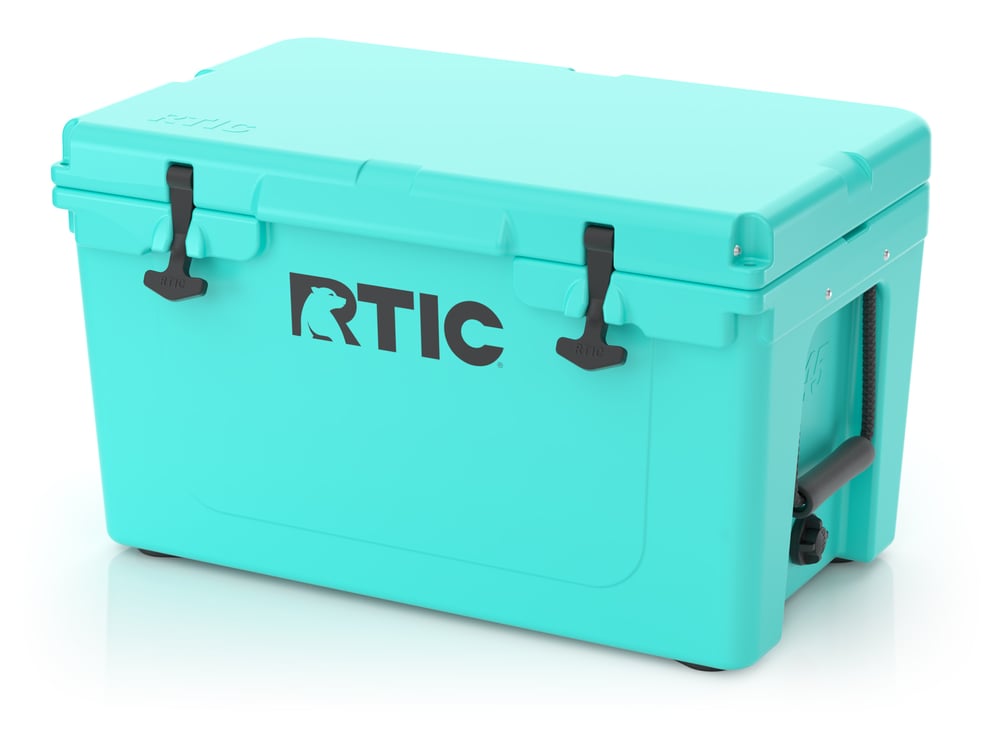 45 QT Ultra-Tough Cooler, Seafoam Green, Heavy Duty Rope Handles, T-Latch Closure
