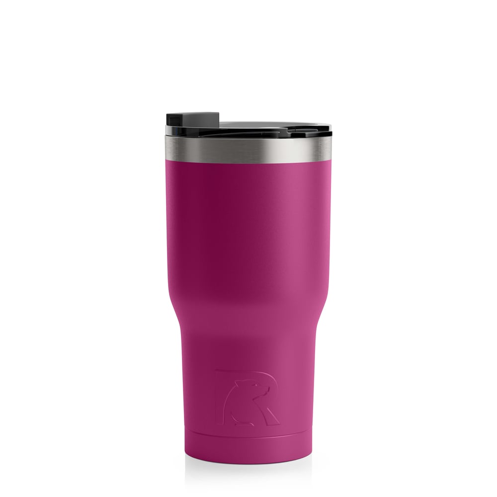 RTIC 20oz Tumbler, Very Berry, Matte, Stainless Steel & Vacuum Insulated, Flip-Top Lid