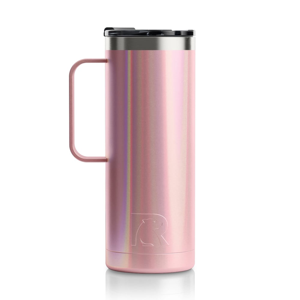 20oz Travel Mug, Dusty Rose Glitter, Glitter Image
