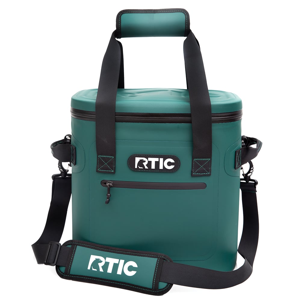 RTIC 20 Can Ultra-Tough Soft Cooler, Forest Green Leakproof & Puncture Proof