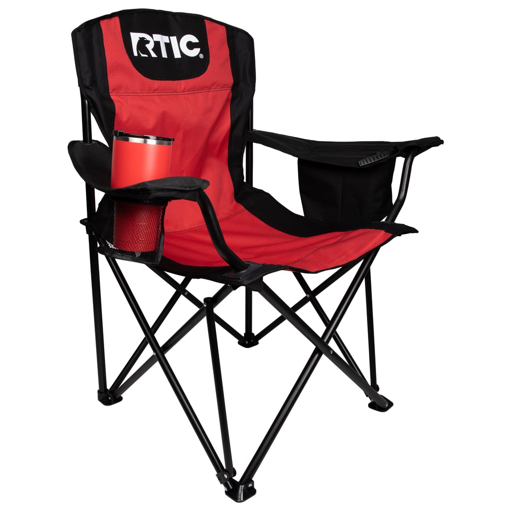 Folding Chairs, Red & Black