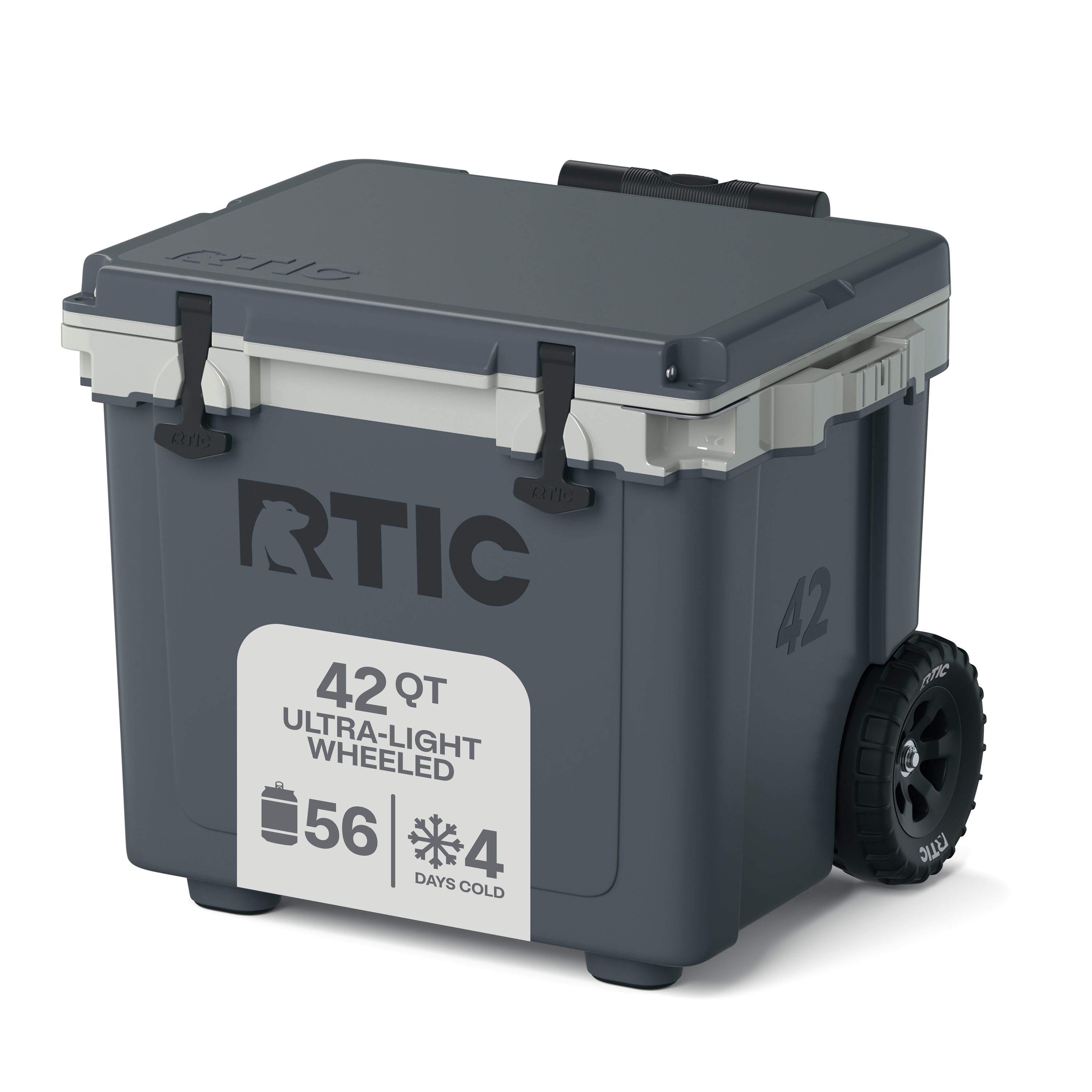 42 QT Ultra-Light Wheeled Cooler and FREE Cupholder | RTIC