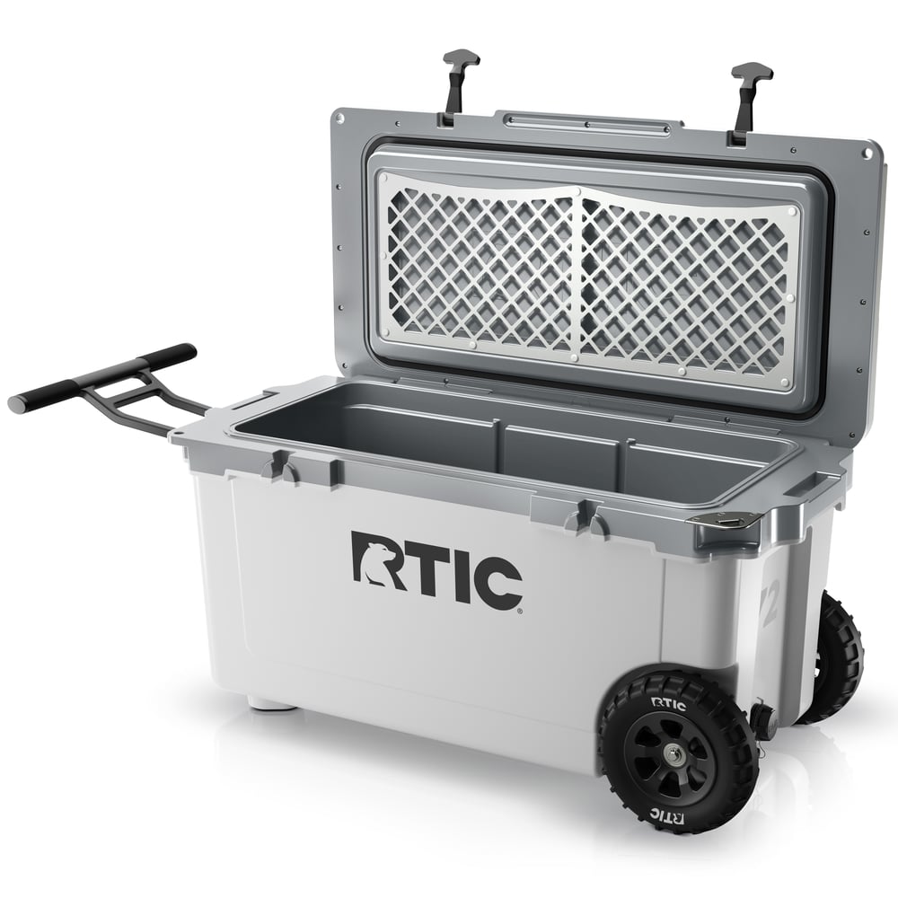 72 QT Ultra-Light Wheeled Cooler, White & Grey Image