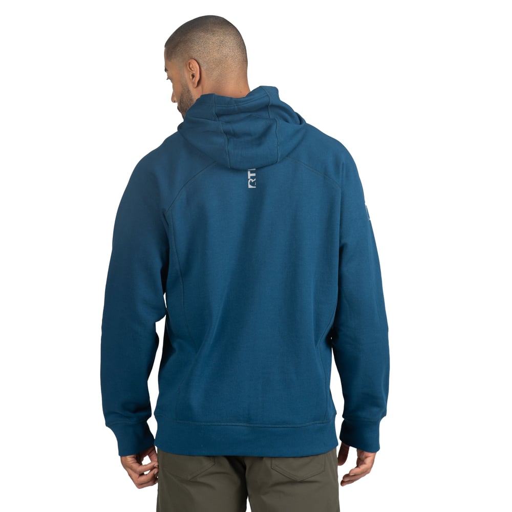 Water-Repellent Pullover Hoodie - Relaxed Fit, Dark Navy, L Image