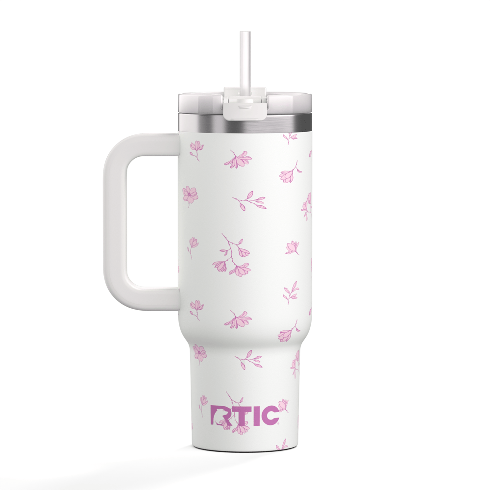 30oz Road Trip Tumbler, Pink Magnolias
