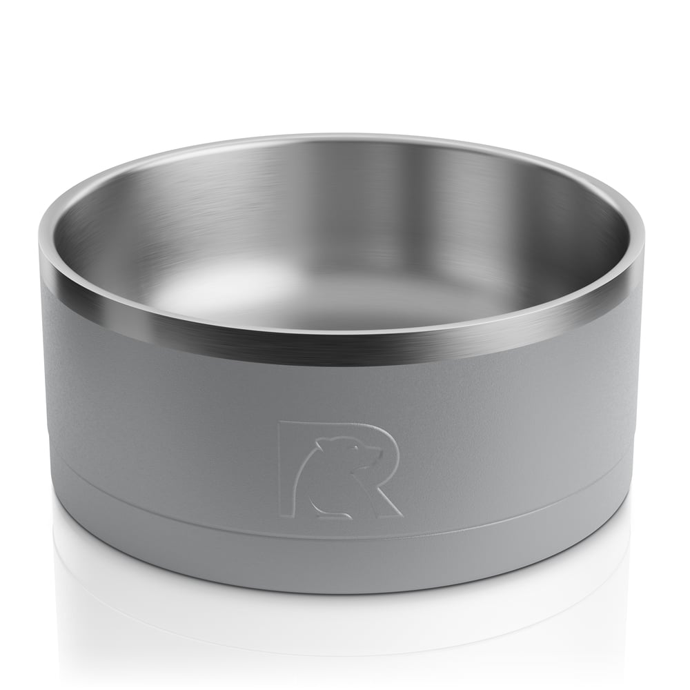 Large 3-In-1 Dog Bowl, Graphite & Sea Glass