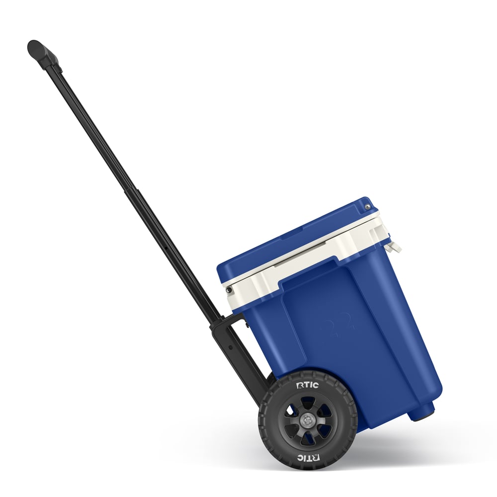 22 QT Ultra-Light Wheeled Cooler, Cobalt & White Image