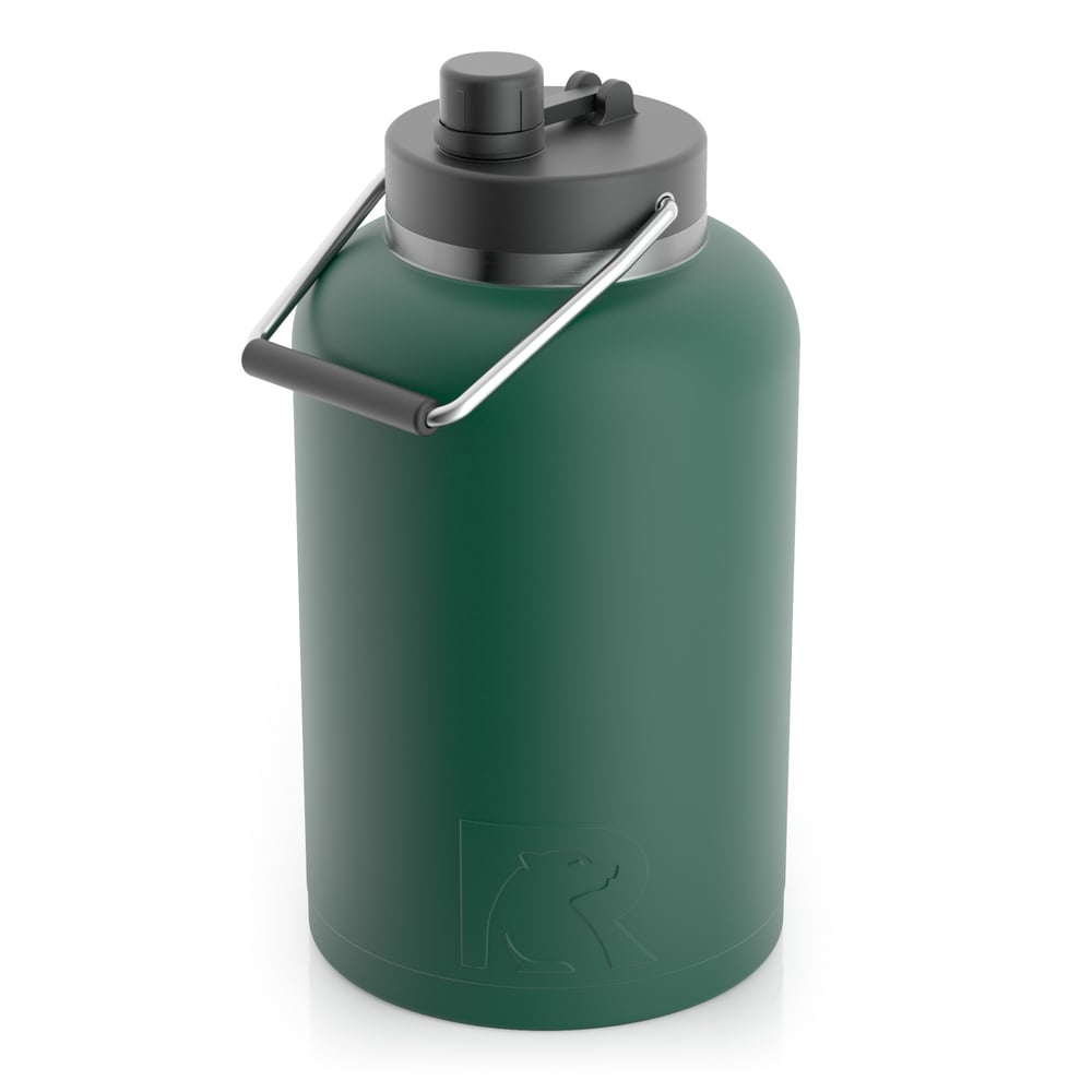 RTIC One Gallon Jug, Pine Tree, Matte, Stainless Steel & Vacuum Insulated, Flip-Top Lid