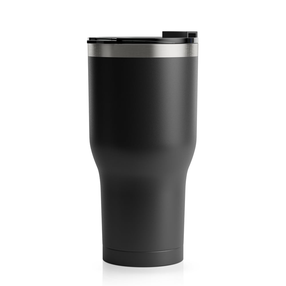 30oz Tumbler, Black, Matte Image