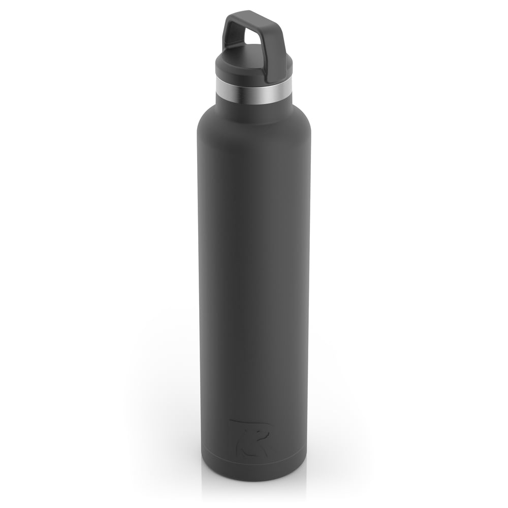 RTIC 26oz Water Bottle, Black, Matte, Stainless Steel & Vacuum Insulated
