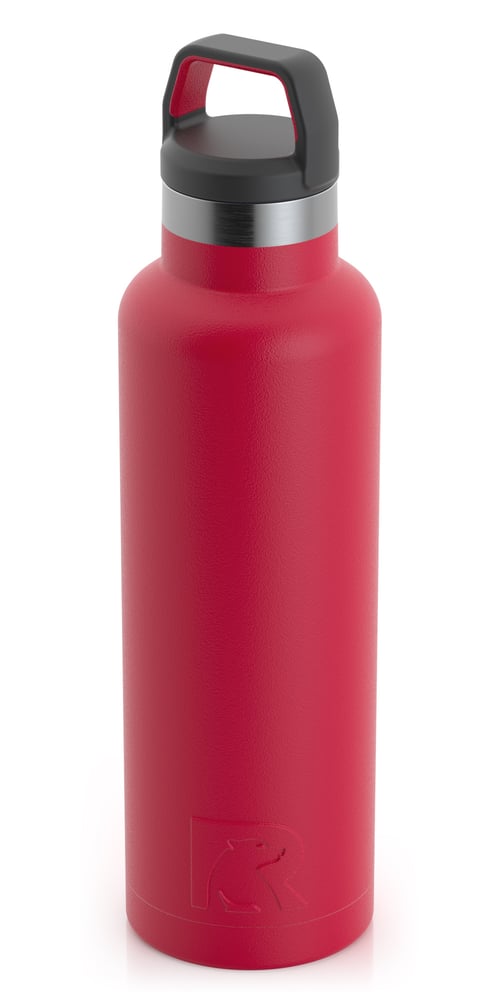 RTIC 20oz Water Bottle, Cardinal, Matte, Stainless Steel & Vacuum Insulated