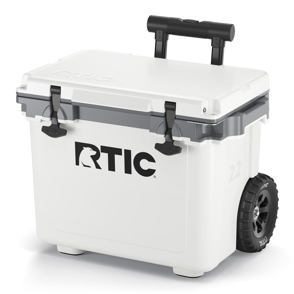 22 QT Ultra-Light Wheeled Cooler, White & Grey