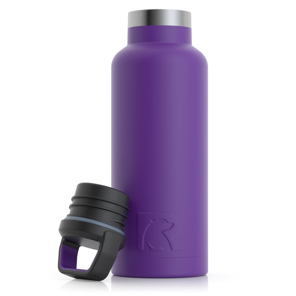 RTIC 16oz Water Bottle, Majestic Purple, Matte, Stainless Steel & Vacuum Insulated