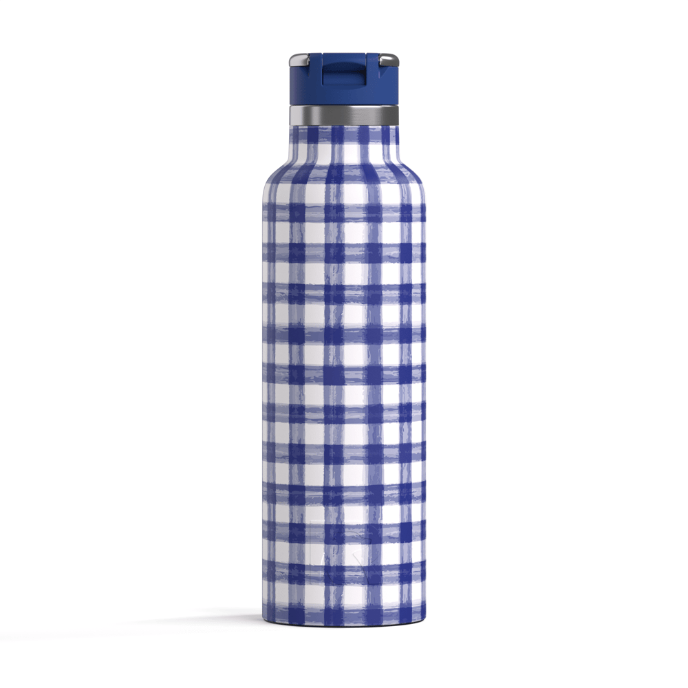 20oz Journey Bottle, Cobalt Gingham