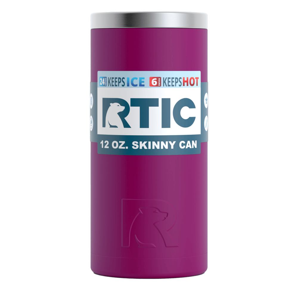 12oz Essential Skinny Can Cooler, Very Berry, Matte