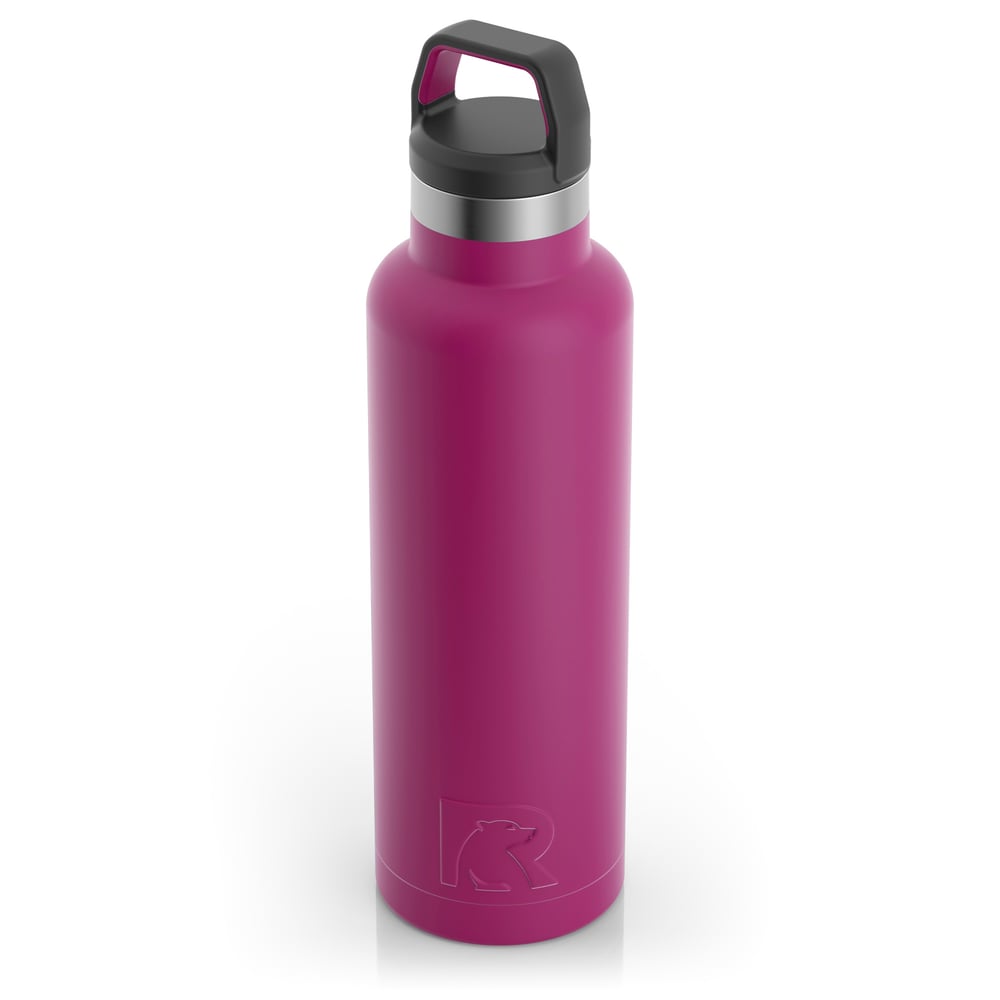 RTIC 20oz Water Bottle, Very Berry, Matte, Stainless Steel & Vacuum Insulated