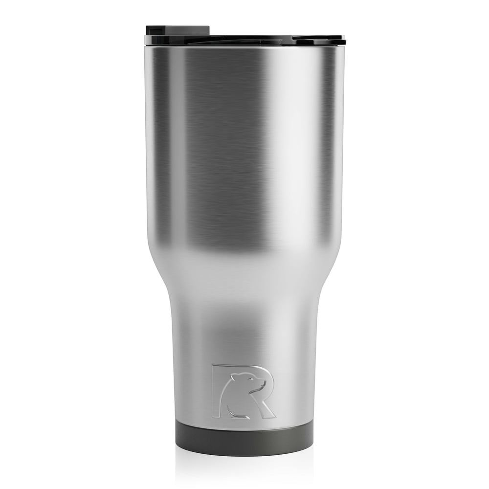 RTIC 40oz Tumbler, Stainless, Matte, Stainless Steel & Vacuum Insulated, Flip-Top Lid