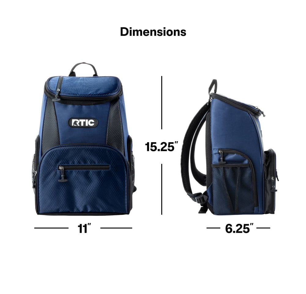 15 Can Lightweight Backpack Cooler, Navy & Black Image