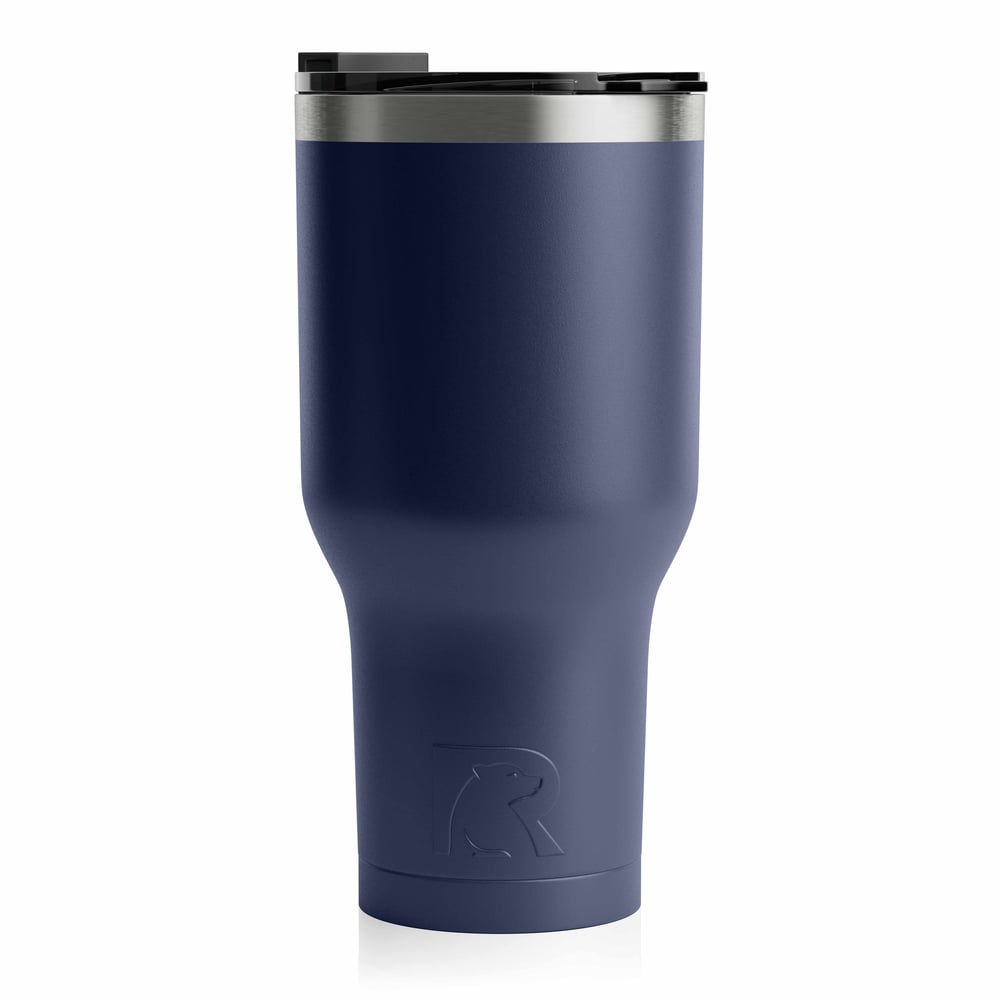 RTIC 40oz Tumbler, Navy, Matte, Stainless Steel & Vacuum Insulated, Flip-Top Lid