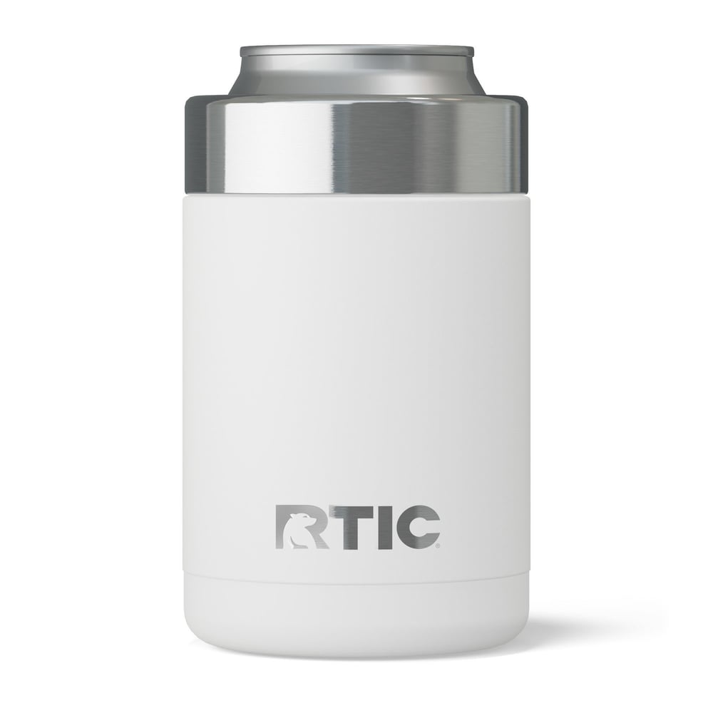 12oz Essential Can Cooler, White, Matte