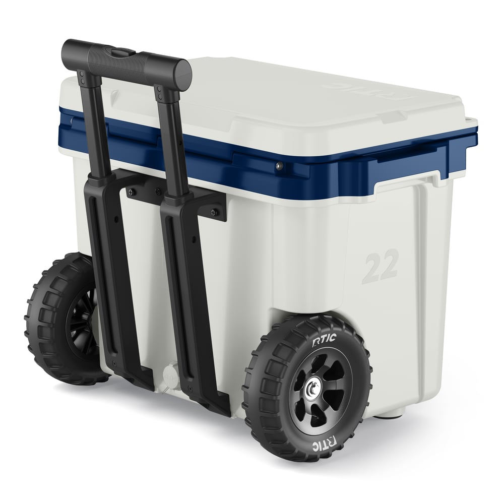 22 QT Ultra-Light Wheeled Cooler, Cool Grey & Navy Image