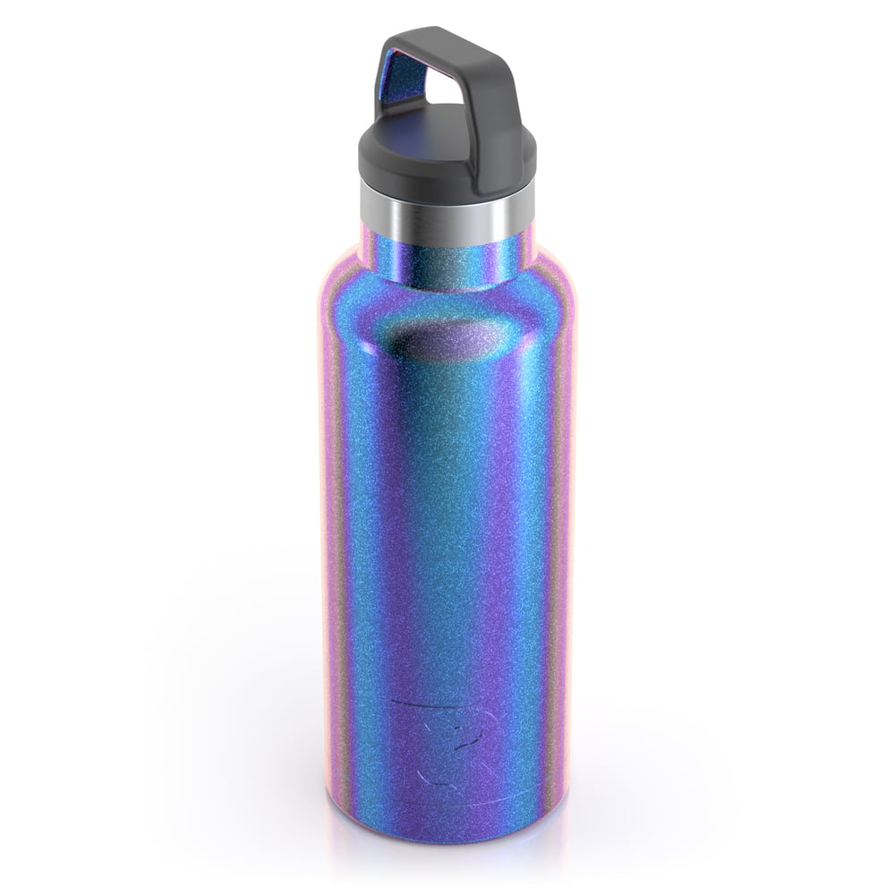 RTIC 16oz Water Bottle, Pacific, Glitter, Stainless Steel & Vacuum Insulated