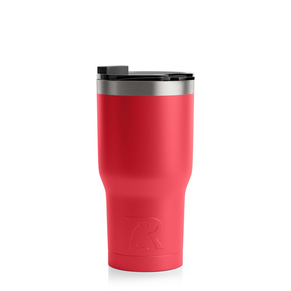 RTIC 20oz Tumbler, Flag Red, Matte, Stainless Steel & Vacuum Insulated, Flip-Top Lid