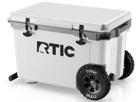 52 QT Ultra-Light Wheeled Cooler - White & Grey