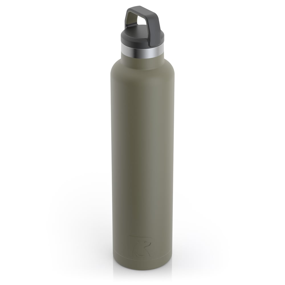 RTIC 26oz Water Bottle, Olive, Matte, Stainless Steel & Vacuum Insulated