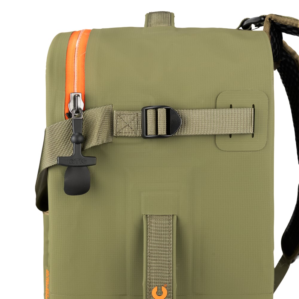 Ultra-Dry Duffle Pack, Olive & Orange Image