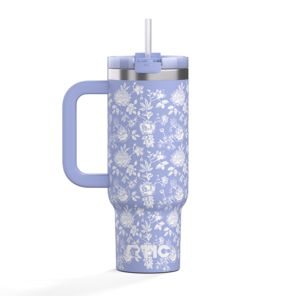 30oz Road Trip Tumbler, Periwinkle Bouquet