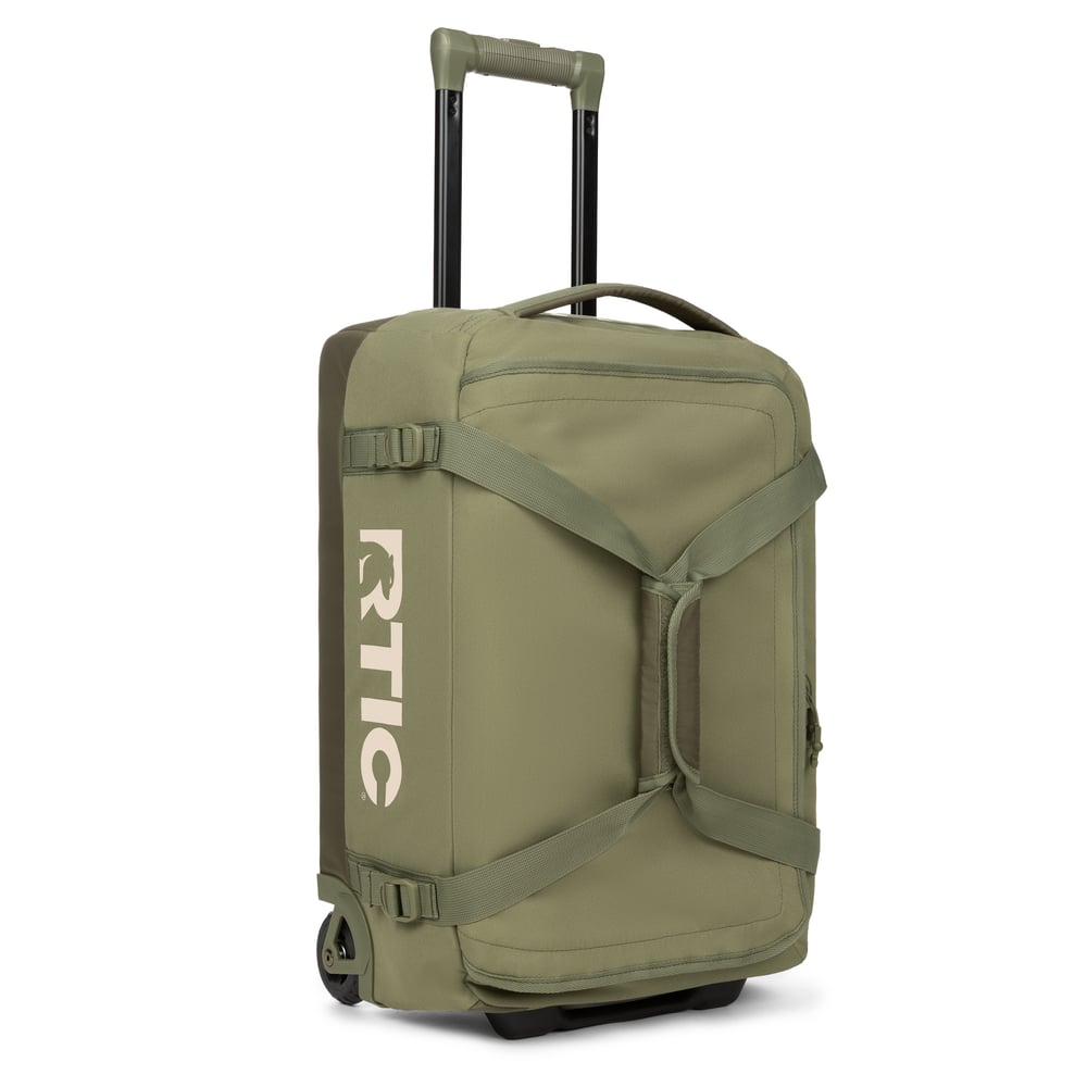 Medium Road Trip Rolling Duffle Bag, Olive & Beach