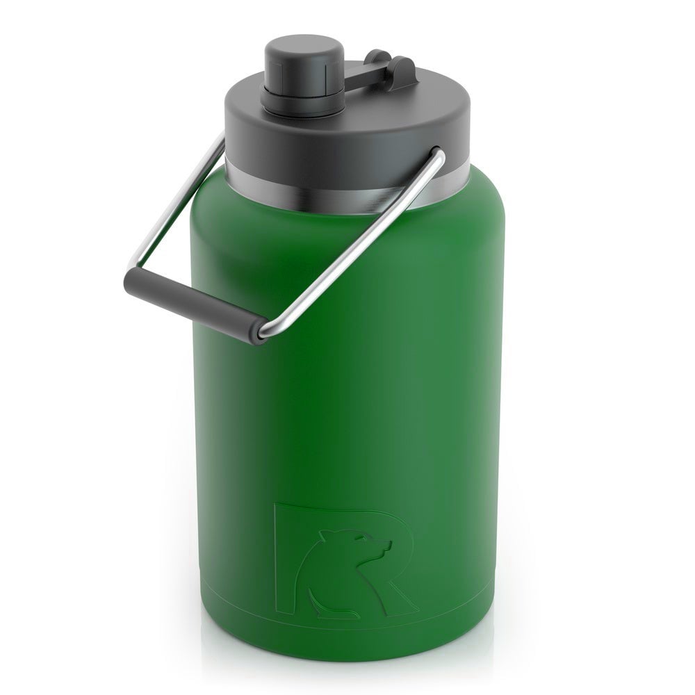 RTIC Half Gallon Jug, Fairway, Matte, Stainless Steel & Vacuum Insulated, Flip-Top Lid