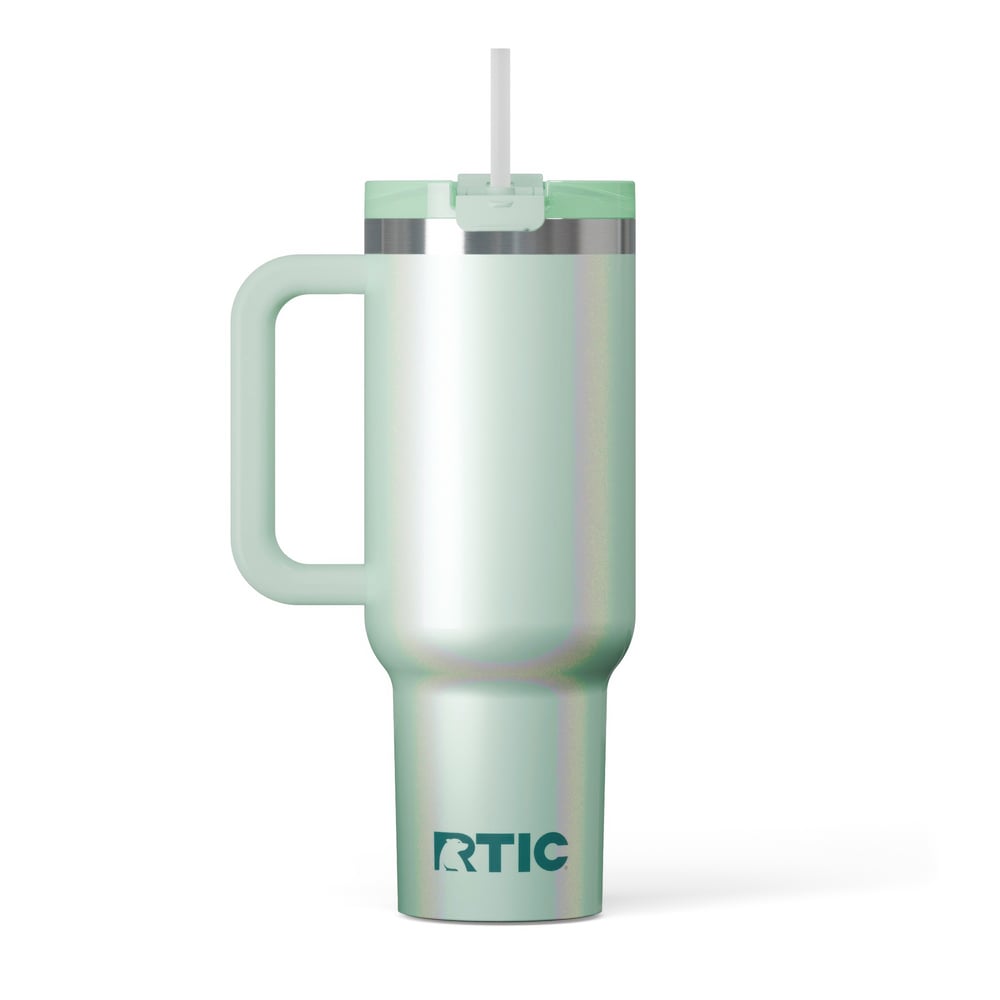 40oz Road Trip Tumbler, Fresh Mint Glitter