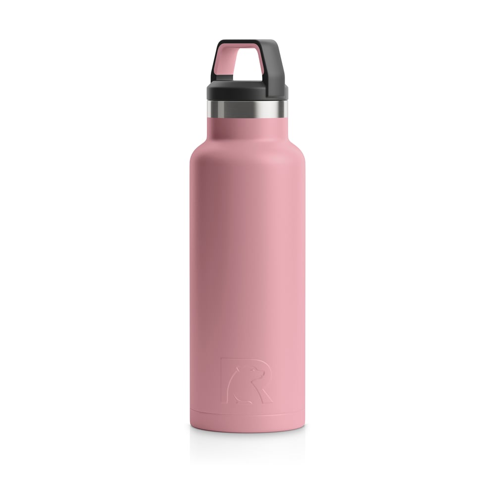 RTIC 16oz Water Bottle, Dusty Rose, Matte, Stainless Steel & Vacuum Insulated