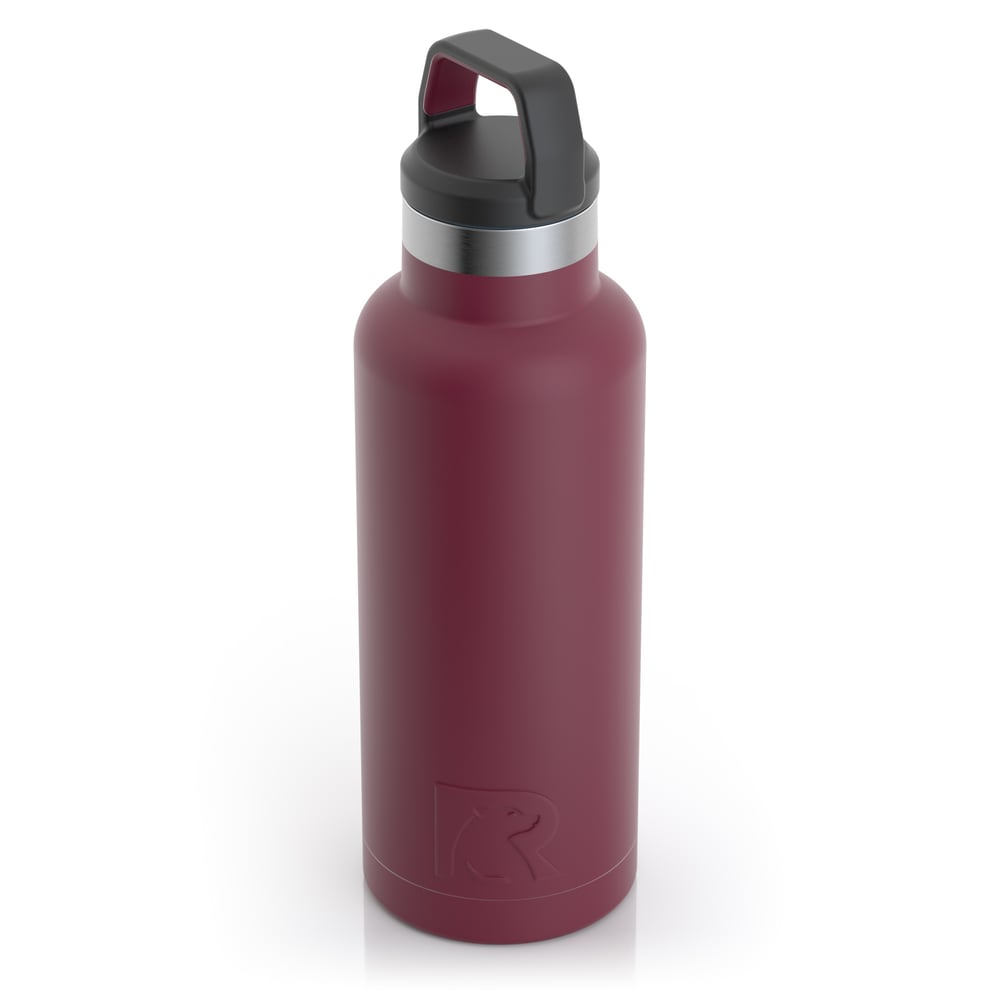 RTIC 16oz Water Bottle, Maroon, Matte, Stainless Steel & Vacuum Insulated