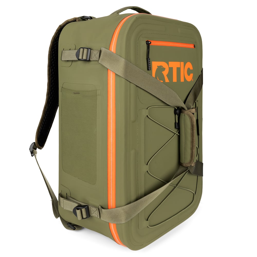 Ultra-Dry Duffle Pack, Olive & Orange Image