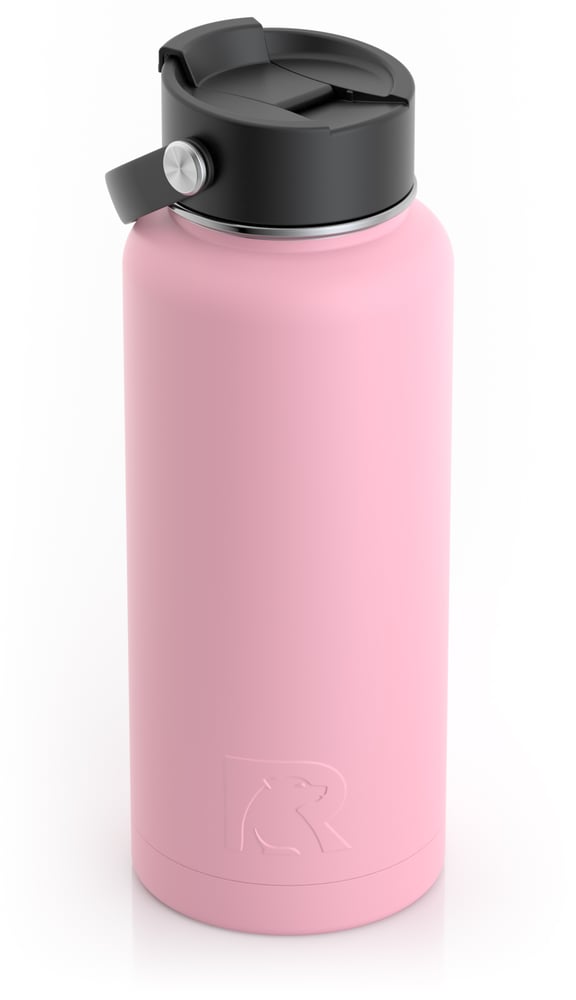 RTIC 32oz Bottle, Flamingo, Matte, Stainless Steel & Vacuum Insulated