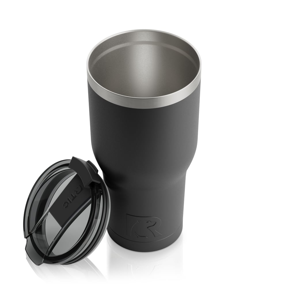 30oz Tumbler, Black, Matte Image