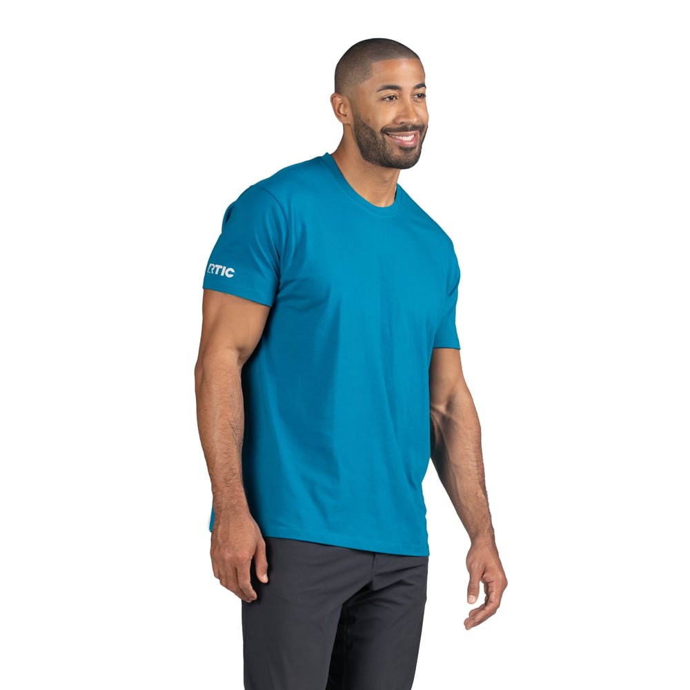 RTIC Logo Short Sleeve T-Shirt, Lake Blue, XL Image