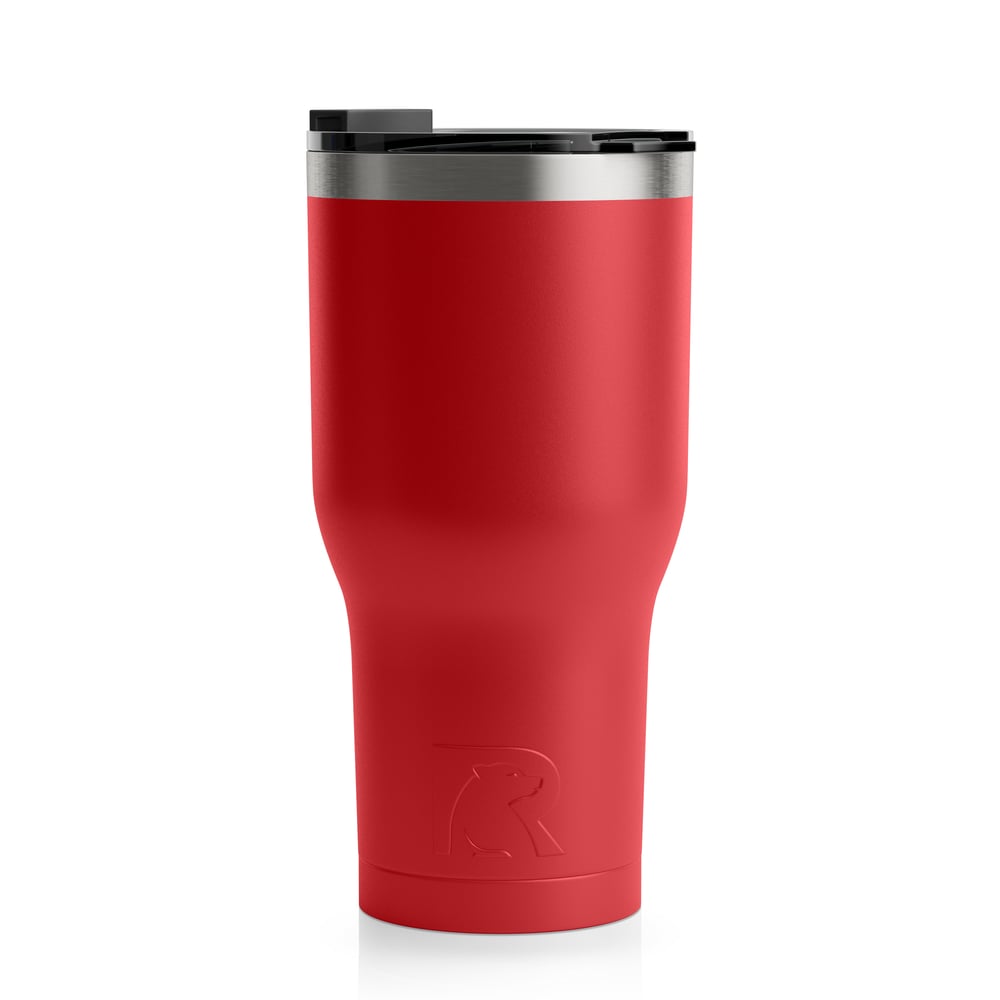 RTIC 30oz Tumbler, Cardinal, Matte, Stainless Steel & Vacuum Insulated, Flip-Top Lid