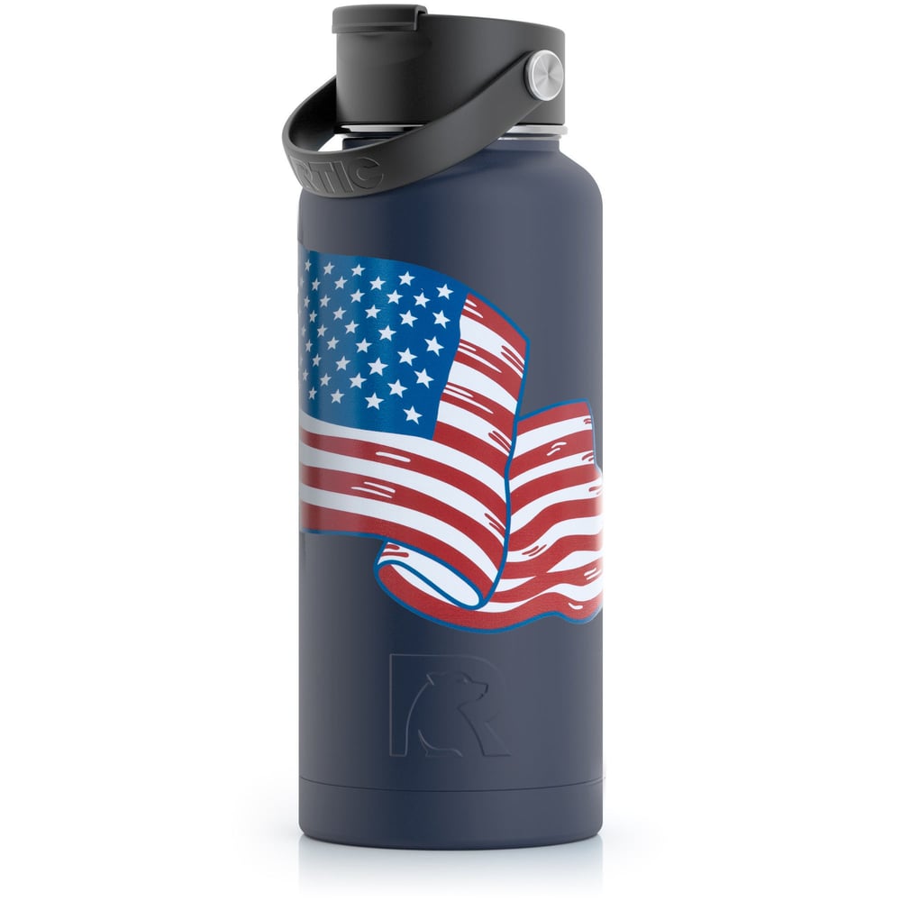 32oz Team Flag Bottle, Navy