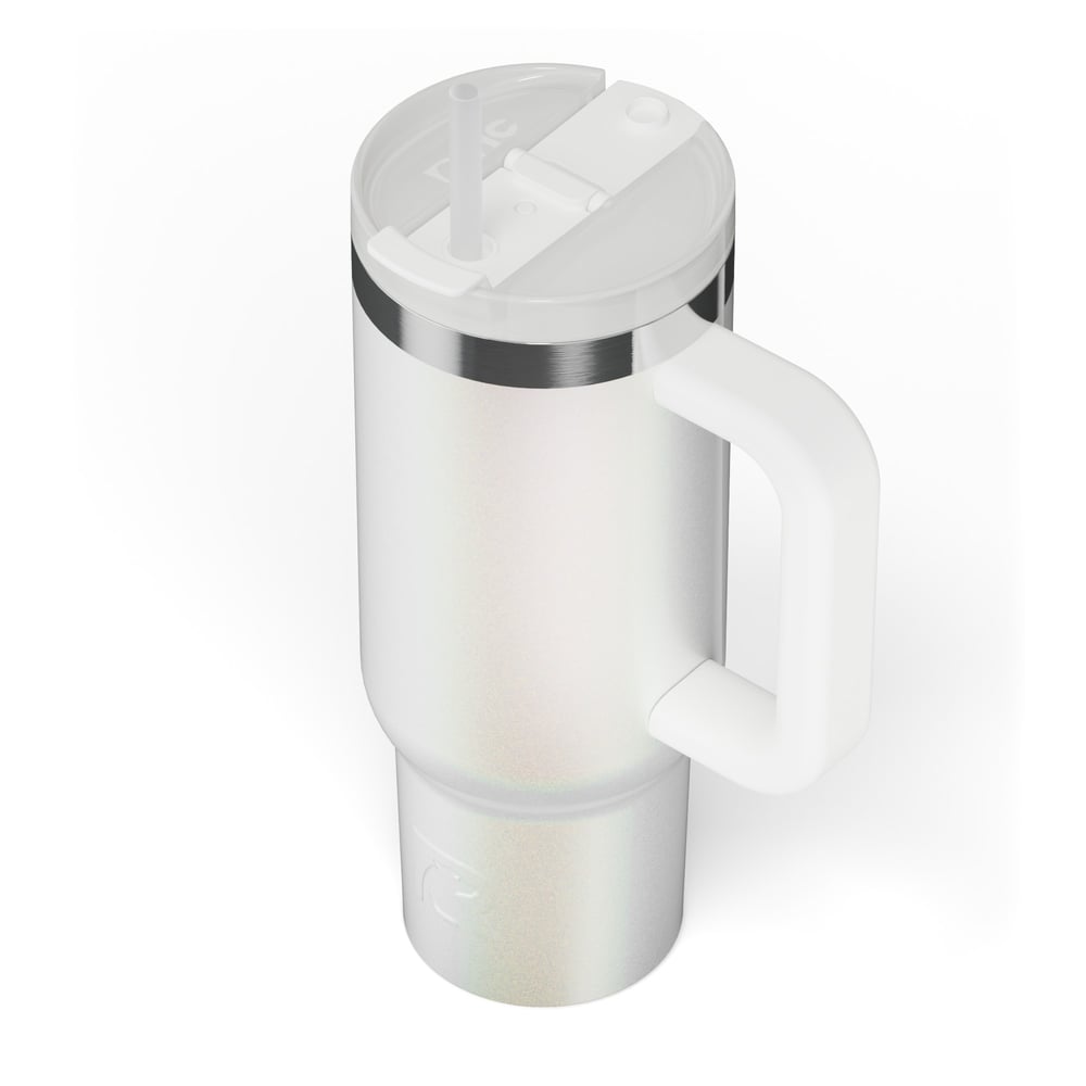 30oz Road Trip Tumbler, White Glitter Image