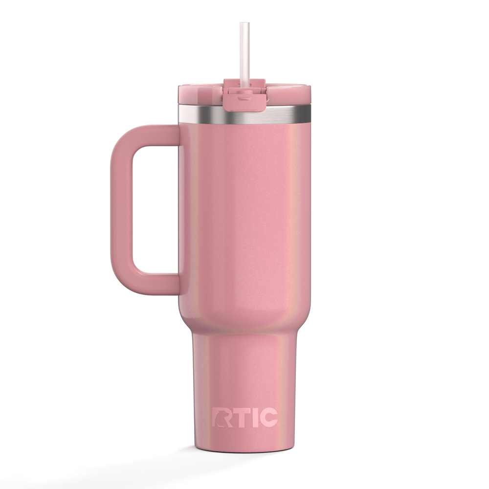 30oz Road Trip Tumbler, Dusty Rose Glitter